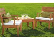 WholesaleTeak Grade A Teak Wood luxurious 3 pc Dining Set 2 Atnas Captain Arm Chairs Side Table NEDSAT2