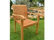 WholesaleTeak Qty 6 Napa Stacking Arm Captain Grade A Teak Wood Luxurious Dining Chair NEDCARNP6