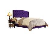 Felisa Queen Upholstered Panel Bed Violet