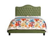 Turin Queen Upholstered Panel Bed Green