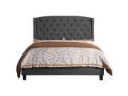 Noblesville Queen Upholstered Panel Bed Charcoal