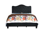 Turin King Upholstered Panel Bed Charcoal