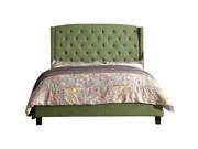 Noblesville Queen Upholstered Panel Bed Green