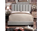 Isabel Queen Upholstered Panel Bed Gray