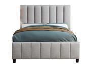 Isabel Queen Upholstered Panel Bed Gray