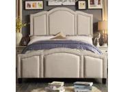 Niagara Queen Upholstered Panel Bed Beige