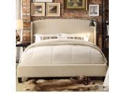 Chavelle Queen Upholstered Panel Bed Beige