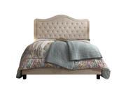 Turin Queen Upholstered Panel Bed Beige