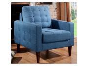 Amore Tufted Buttons Arm Chair Royal Blue