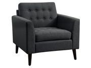 Alderbrook Tufted Arm Chair Accent Chairs Charcoal