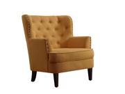 Chrisanna Wingback Club Chair Accent Chairs Mustard Yellow