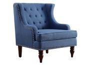 Jewel Tufted Wingback Club Chair Royal Blue