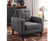 Amore Tufted Buttons Arm Chair Charcoal