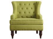 Jewel Tufted Wingback Club Chair Pear Green
