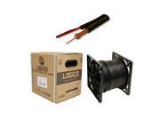 NEW BLACK 500FT BULK RG59 SIAMESE CABLE 20AWG 18 2 CCTV SECURITY CAMERA WIRE