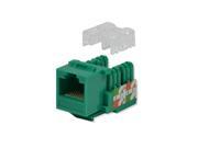 10 pack lot Keystone Jack Cat5e Green Network Ethernet 110 Punchdown 8P8C