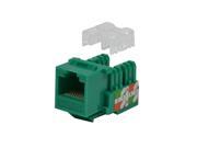 Keystone Jack Cat6 Green Network Ethernet 110 Punchdown 8P8C