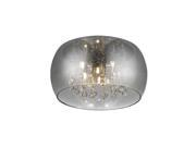 Home Decorators Collection 5-Light Chrome Glass with Clear Glass Beads LED Flush Mount