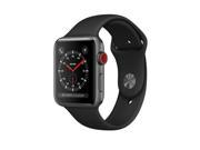 Apple Watch Series 3 38mm Smartwatch GPS + Cellular, Space Gray Aluminum Case, Black Sport Band MQJP2LL/A