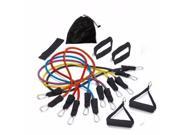 AbleFitness 6 EXCERCISE RESISTANCE BANDS CORDS 105 LBS SET YOGA PILATES WORKOUT FITNESS
