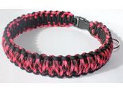 SENC 550 King Cobra Paracord Dog Collar with Side Release Buckle Hot Pink Camo