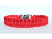 SENC 550 Paracord Dog Collar with Side Release Buckle Red
