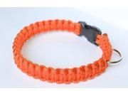 SENC 550 Paracord Dog Collar with Side Release Buckle Orange
