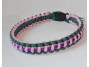SENC 550 Paracord Dog Collar with Side Release Buckle Teal Pink Purple