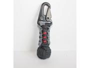 4 550 Paracord Monkey Fist with HK clip 3 4 Steel Core RED AND BLACK CAMO
