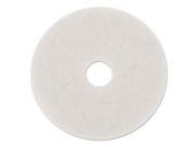 Standard 18 Inch Diameter Polishing Floor Pads White 5 carton