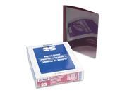 Linen Finish Clear Front Report Cover 3 Fasteners Letter Burgundy 25 box