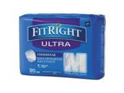Fitright Ultra Protective Underwear Medium 28 40 Waist 20 pack 4 Pack ctn