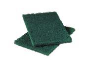 Heavy Duty Commercial Scouring Pad 86 Dark Green 6 X 9 6 pack 10 Pack carton