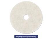 Ultra High Speed Natural Blend Floor Burnishing Pads 3300 27 In White