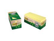 Greener Note Pad Cabinet Pack 3 X 3 Canary Yellow 75 Sheet 24 pack