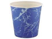 Double Wrapped Paper Bucket Waxed Blue Marble 165oz 100 carton