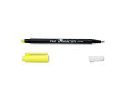 Markliter Black Ballpoint Pen Fluorescent Yellow Chisel Tip Highlighter Dozen