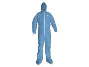 A65 Hood Boot Flame Resistant Coveralls Blue 3x Large 21 carton