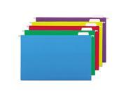 Hanging File Folders 1 5 Tab 11 Point Legal Assorted Colors 25 box