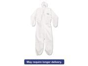 A20 Breathable Particle Protection Coveralls Large White Zipper Front