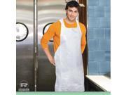 Poly Apron White 28 In. X 46 In. 100 pack One Size Fits All 10 Pack carton