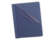 Clear Front Report Cover 3 Fasteners Letter 1 2 Capacity Dark Blue 25 box