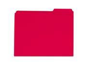 Colored File Folders 1 3 Cut Assorted Two Ply Top Tab Letter Red 100 box
