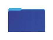 Recycled Interior File Folders 1 3 Cut Top Tab Legal Blue 100 box