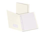 Twin Pocket Folders With 3 Fasteners Letter 1 2 Capacity White 25 box