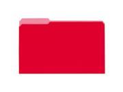 Recycled Interior File Folders 1 3 Cut Top Tab Legal Red 100 box