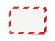 High Visibility Safety Frame Display Pocket Magnet Back 10 1 4 X 14 1 2 Red wh
