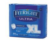 Fitright Ultra Protective Underwear X Large 56 68 Waist 20 pack 4 Pack ctn