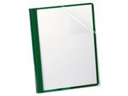Clear Front Report Cover 3 Fasteners Letter 1 2 Capacity Green 25 box