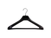 Plastic Hanger in Black w Chrome Hook Set of 8